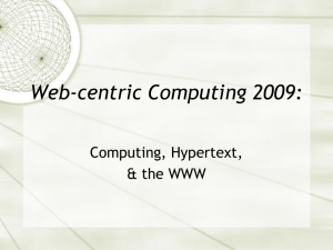 What Web-Centric Computing Is lecture slides