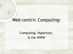 Web–centric Computing.(English)