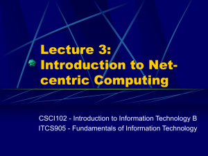 Lecture 3: Introduction to net