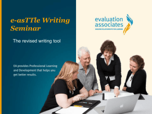 Powerpoint from the e-asTTle writing seminar