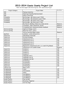 2014 Cassia County Project List