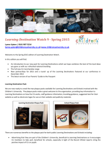 Learning Destination Watch 9 - Spring 2015