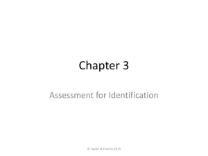 Assessment for Identification