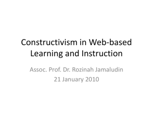 Constructivism in Web-based Learning and