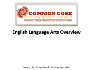 CCSS English Language Arts Overview