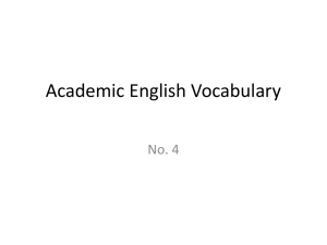 Academic English Vocabulary 4