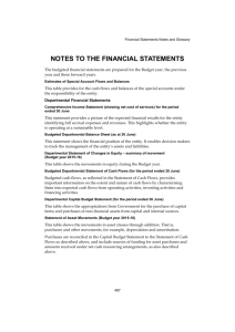 Financial Statements Notes and Glossary