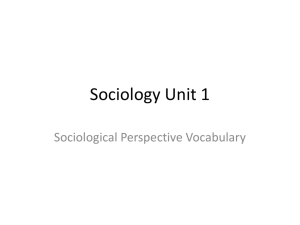 Sociology Unit 1