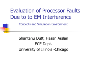 Evaluation of Processor Faults Due to to EM Interference Concepts