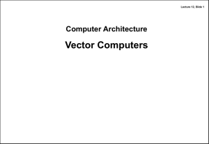 Vector Computers