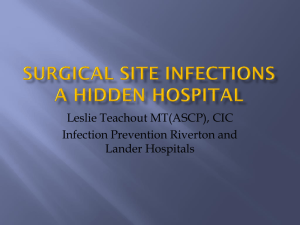 Surgical Site Infections a hidden Hospital