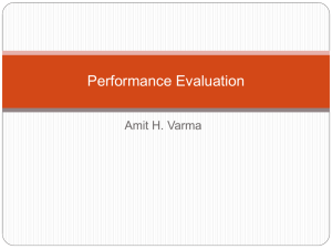 analysis for performance evaluation