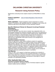 OC Research Using Humans Policy