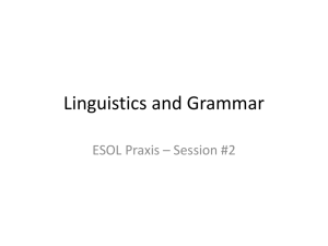 Praxis Linguistics Presentation - PRAXIS-Study