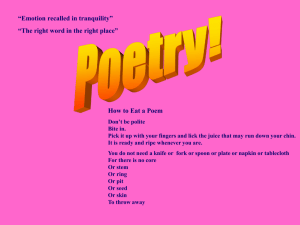 Poetry PowerPoint Revised