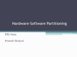 Hardware-Software Partitioning and Co-Design - Ann Gordon-Ross