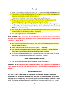 11/22/15 The End Series:Wrath and Peace Sermon Notes