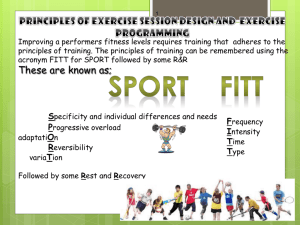 Sport FITT Powerpoint