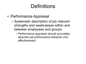 Performance Appraisal