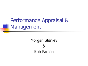 Performance Appraisal & Management
