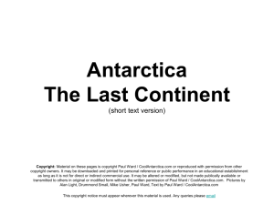 Antarctica The Last Continent
