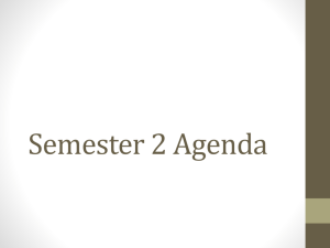Semester 2 Agenda - Ms. McCarty's Class