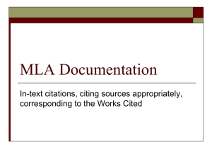MLA In-Text Citations slideshow