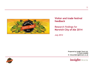 NCoA 2014 findings - Norwich City of Ale
