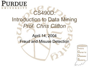 CS490D: Introduction to Data Mining Prof. Chris