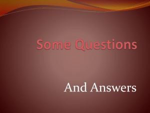 Questions and Suggested Answers – slides