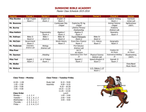 View 2015-16 Master Class Schedule for High School