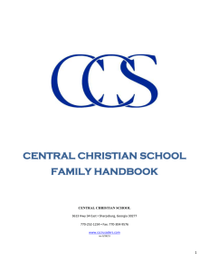 Student Handbook - Central Christian Crusaders