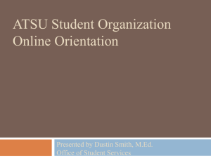 Student organizations which are officially recognized by the