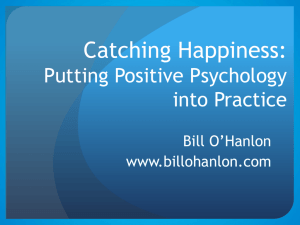 applying the science of happiness in the consulting room