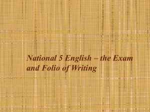 N5 Exam and Folio PPT