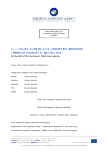 Appendix 1 to INS-GCP-4 procedure for reporting of GCP