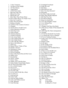 A list of Ananda music for singing in your car or elsewhere (MS Word)