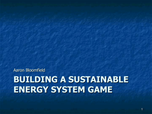 Building a Sustainable Energy System Game