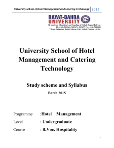 BV 1204 - Hotel Management & Catering Technology