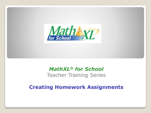 Creating Homework Assignments