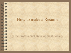 How to make a Resume - Eden.Rutgers.edu