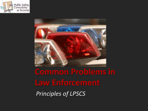 Common Problems in Law Enforcement