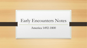 Early Encounters Notes