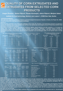 Tabela 5. Chemical composition of milled corn and extruded