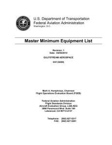 Master Minimum Equipment List