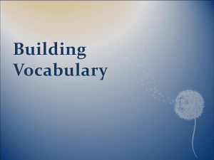 Building Vocabulary for wiki