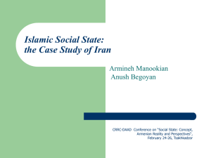 Islamic Social State: the Case Study of Iran. - CRRC