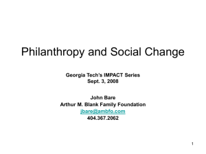 Philanthropy and Social Change