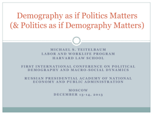 Demography as if Politics Matters