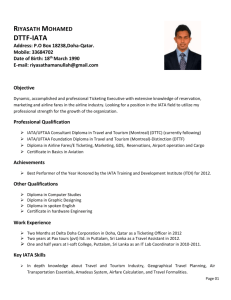 Riyasath Mohamed DTTF-IATA Address: P.O Box 18238,Doha